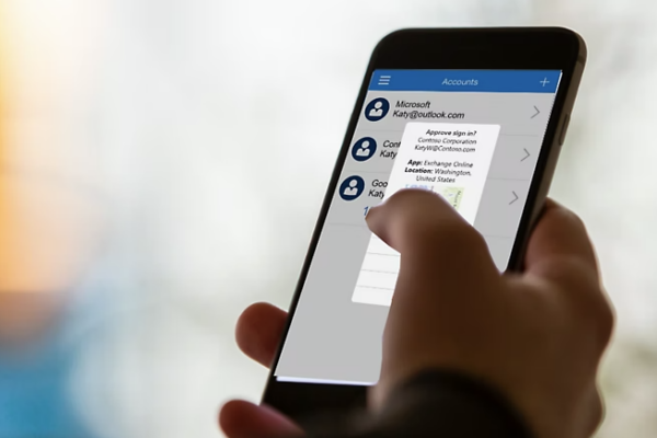 Cybersecurity - cloud User approving multifactor authentication for secure cloud access in Chicago