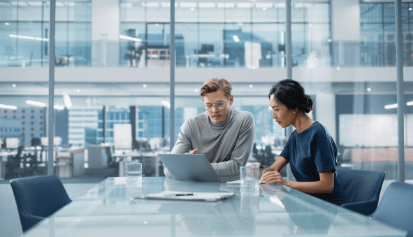 IT professionals collaborating to diagnose and resolve business technology issues through network troubleshooting IT support