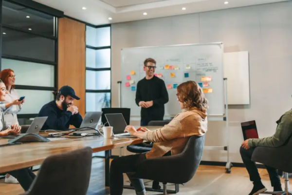 Chicago business leaders developing an AI adoption framework through collaborative technology strategy and governance planning